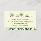 トウモロコシの茎ファームスタンド市場の名刺 名刺 (裏面)