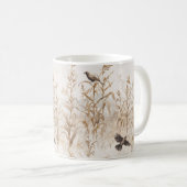 トウモロコシの茎 鳥 秋  コーヒーマグカップ (正面右)
