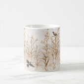 トウモロコシの茎 鳥 秋  コーヒーマグカップ (中央)