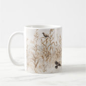 トウモロコシの茎 鳥 秋  コーヒーマグカップ (左)