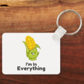 トウモロコシはアレルギー認識度 キーホルダー (正面)
