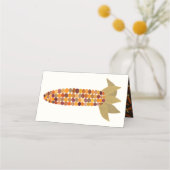 トウモロコシまたはインディアンコーンサンクスギビング プレイスカード (裏面)