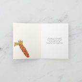 トウモロコシまたはインディアンコーンハッピー感謝祭 カード (内部)