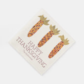 トウモロコシまたはインディアンコーンハッピー感謝祭 スタンダードランチョンナプキン (角)