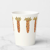 トウモロコシまたはインディアンコーンハッピー感謝祭 紙コップ (裏面)