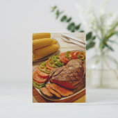 トウモロコシを使った美味しいビーフロースト ポストカード (スタンド正面)