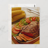 トウモロコシを使った美味しいビーフロースト ポストカード (正面/裏面)