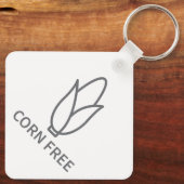 トウモロコシを含まないアレルギー警告 キーホルダー (裏面)