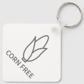 トウモロコシを含まないアレルギー警告 キーホルダー (裏面)