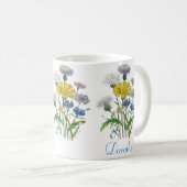 トウモロコシパーソナライズされたの花 コーヒーマグカップ (正面右)