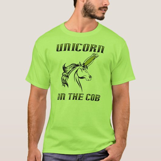 トウモロコシ上のユニコーンTシャツ Tシャツ (正面)