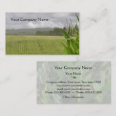 トウモロコシ分野との農場の景色 名刺 (正面/裏面)