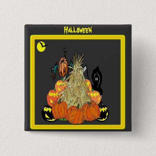 トウモロコシ幽霊のよく出るの茎 –  缶バッジ (正面)