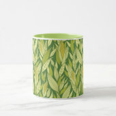 トウモロコシ植物のパターン背景 マグカップ (中央)