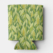 トウモロコシ植物のパターン背景 缶クーラー (裏面)