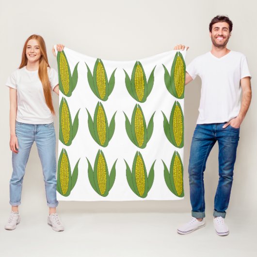 トウモロコシ植物野菜パターンコーン フリースブランケット (インサイチュ)