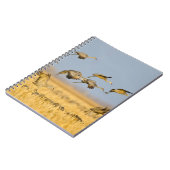 トウモロコシ畑に上陸する砂丘クレーン ノートブック (左側)