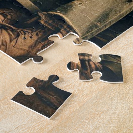 トウモロコシ畑のホラー写真の不気味なかかし一家 ジグソーパズル (側面)