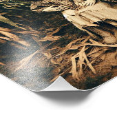 トウモロコシ畑のホラー写真の不気味なかかし一家 フォトプリント            (角)