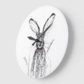 トウモロコシ畑の時計で – ウサギ ラージ壁時計 (傾斜)
