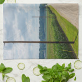 トウモロコシ畑の間に キッチンタオル (折り畳み)