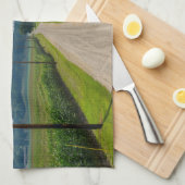 トウモロコシ畑の間に キッチンタオル (四つ折り)