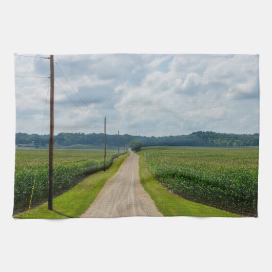 トウモロコシ畑の間に キッチンタオル (横)