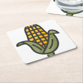 トウモロコシ スクエアペーパーコースター (アングル)