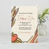 トウモロコシ、リンゴ、小麦の収穫感謝祭 招待状 (スタンド正面)