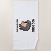 トウモーンTシャモーツに乗る ビーチタオル (正面)