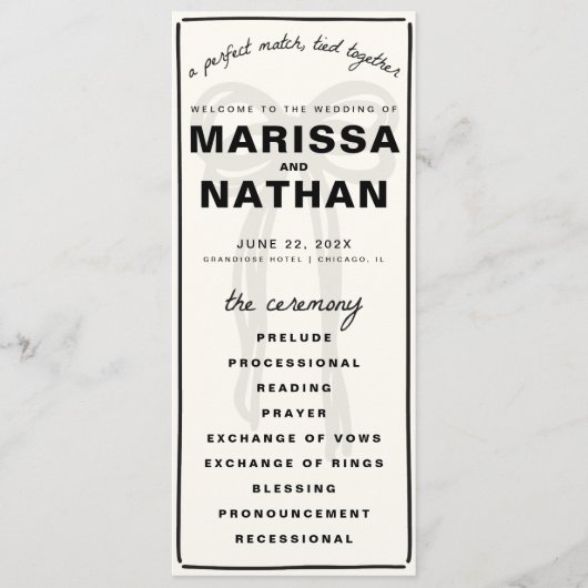 トウ描ズボウ結婚式 プログラム (正面)