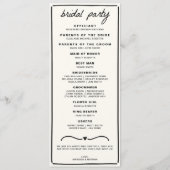 トウ描ズボウ結婚式 プログラム (裏面)