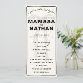 トウ描ズボウ結婚式 プログラム (スタンド正面)