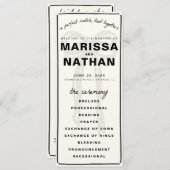 トウ描ズボウ結婚式 プログラム (正面/裏面)