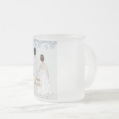 トウ結婚ソールのカップル フロストグラスマグカップ (正面右)