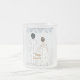 トウ結婚ソールのカップル フロストグラスマグカップ
