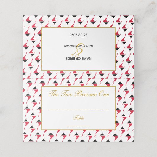 トエレガントバゴトリニダ結婚ードお祝い プレイスカード (外部開封)