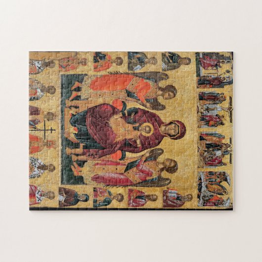 トオトコスとキリストの子が即位したアイコン ジグソーパズル (横)