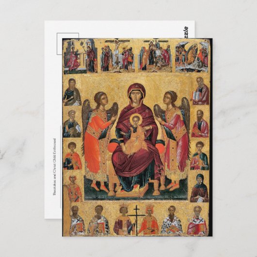 トオトコスとキリストの子が正統の象徴を即位 ポストカード (正面/裏面)