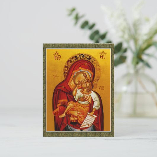 トオトコスとキリストの子キリスト教の正教会のアイコン ポストカード (スタンド正面)