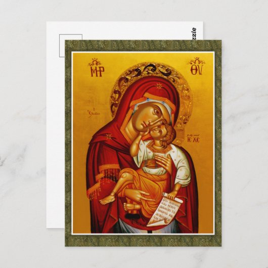 トオトコスとキリストの子キリスト教の正教会のアイコン ポストカード (正面/裏面)