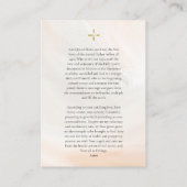 トオトコスとキリスト子妊娠祈りの言葉カード プレイスカード (裏面)