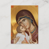 トオトコスとキリスト子妊娠祈りの言葉カード プレイスカード (正面)