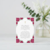 トオトコスとキリスト子妊娠祈りの言葉カード プレイスカード (スタンド正面)