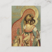 トオトコスとベビーイエズス正統の葬儀カード プレイスカード (正面)