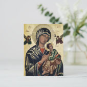 トオトコスと乳児イエズス正教会のキリスト教のアイコン ポストカード (スタンド正面)