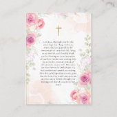 トオトコスキリスト子妊娠祈りの言葉カード プレイスカード (裏面)