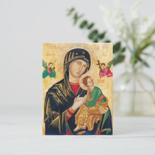 トオトコスベビーイエスアンドエンジェルズアイコン ポストカード (スタンド正面)