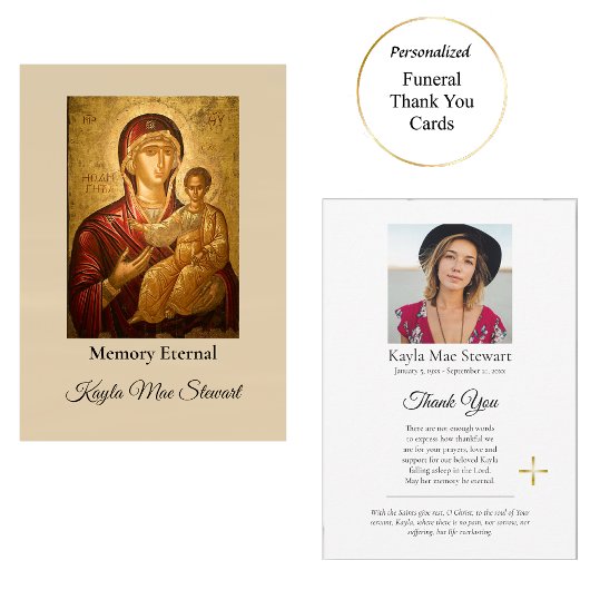 トオトコス・キリスト・チャイルド正教会キリスト教記念碑 サンキューカード