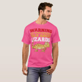 トカゲおもしろいヒョウ Tシャツ (正面フル)